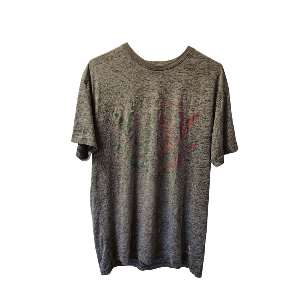 American‎ Fighter Men's XL Gray, Green, Red, and White Short Sleeve Graphic Tee